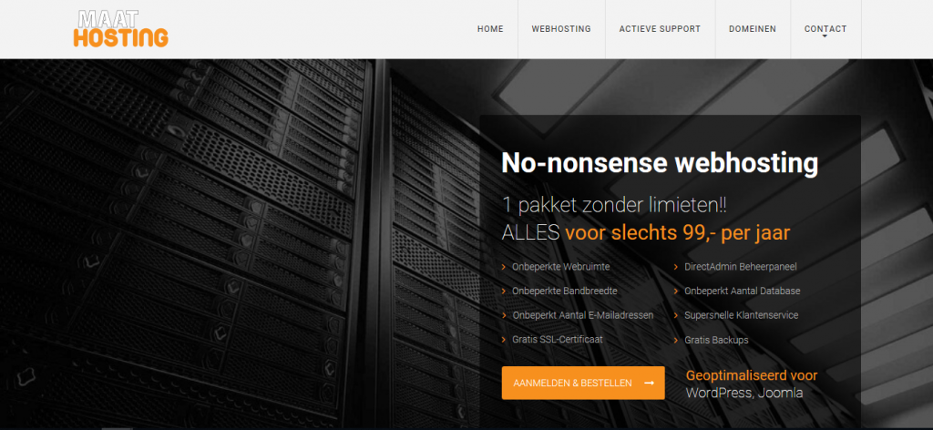 Maat Hosting Website screenshot